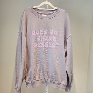 Aerie Offline Cozy Cloud Sweatshirt Pullover Purple M Does Not Share Desserts